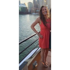 Peach colored cut-out dress!!!! WORN ONCE